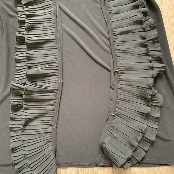 90’Ladies Black Ruffle front jacket L - Picture 7 of 9